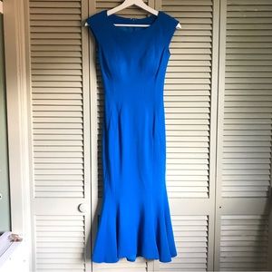 Jovani blue peacock dress